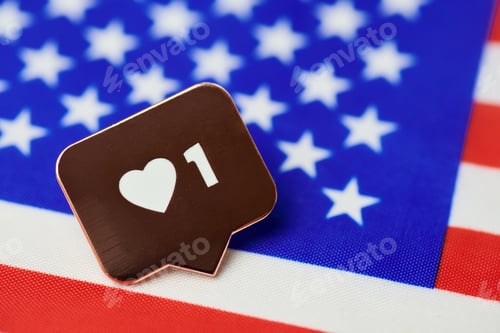 Preview: Like symbol on USA flag