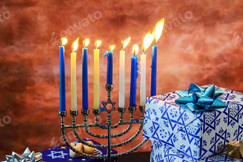 Preview: Jewish holiday Hanukkah Star of David Hanukkah menorah