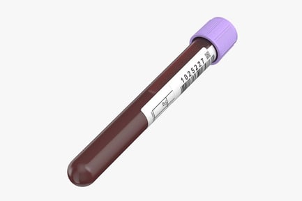 Preview: Full Blood Sample Tube with Lavender Cap