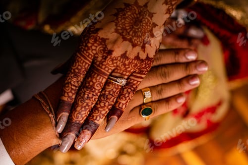 Preview: Human Hands Couple Bride Groom Holding Items Weddings Festival Celebrations