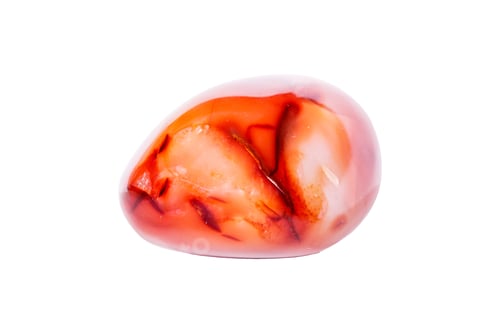 Preview: Carnelian mineral stone on white background