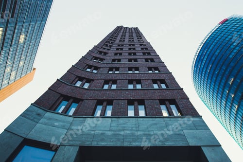 Preview: Modern minimalistic architecture high skyscrapers