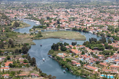 Preview: Turkey touristic area Dalyan Ortaca, ancient city of Kaunos, Dalyan valley, Turkey.