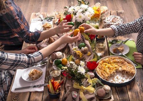 Preview: Home Holiday friends or family at the festive table