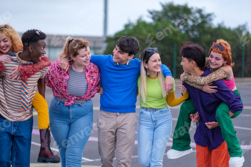 Preview: Diversity group smiling happy sharing lifestyle