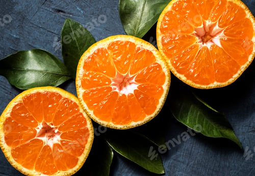 Preview: tangerine macro leaf dark blackground