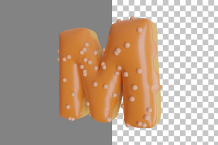 Preview: Donut Letter M 3D Icon