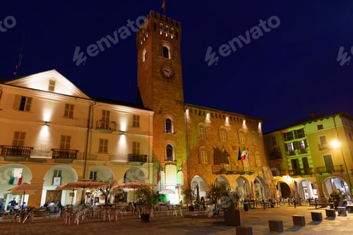 Preview: Piazza Martiri di Alessandria, the main square of Nizza Monferrato, Italy