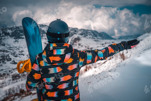 Preview: Happy Snowboarder in Vacation