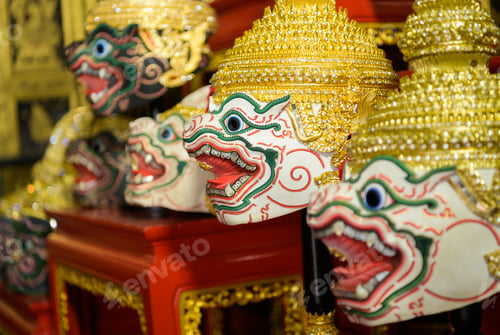 Preview: Khon, Is a classical Thai dance in a mask. This is an actor's mask