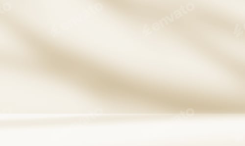 Preview: Empty cream beige room studio with shadow of leaves for product presentation.