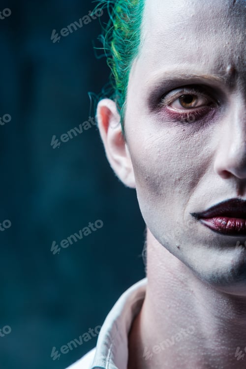 Preview: Bloody Halloween theme: crazy joker face