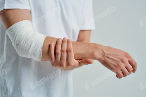 Preview: sick man hand injury treatment health problems hospital medicine
