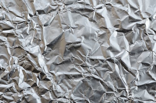 Preview: Crinkled Silver Foil Metallic Abstract Background Texture