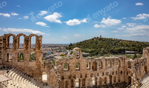 Preview: Odeon of Herodes Atticus on Acropolis hill in Athens, Greece