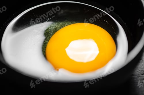 Preview: Chicken yolk from an egg in cup.