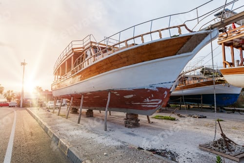 Preview: Vintage boats waiting fo reparation