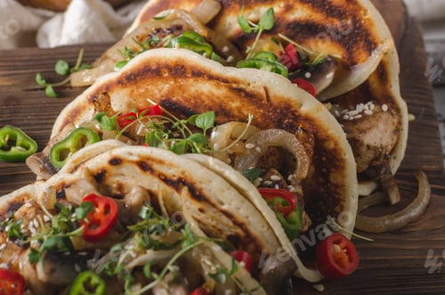 Preview: Homemade chicken pepper tacos