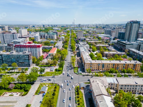 Preview: Aerial view of Bishkek city Kyrgyzstan