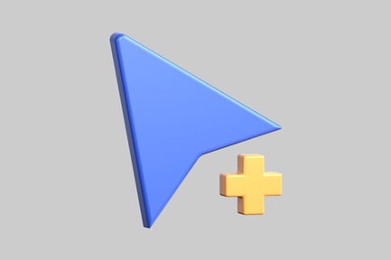 Preview: Blue pointer with gold cross