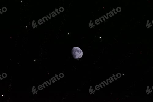 Preview: The moon with fireworks in the night sky Tonythetigersson Tony Andrews Photography