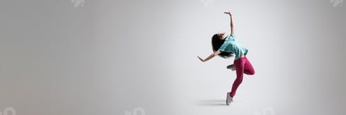 Preview: Dynamic Dance Pose Wide Banner with Copy Space