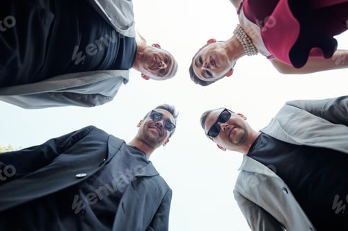 Preview: People looking down at camera