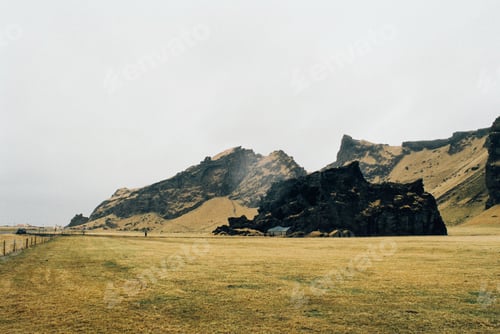 Preview: Huge Volcanic Rock in Icelandic Field