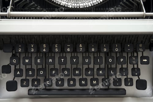 Preview: Details of an old retro typewriter