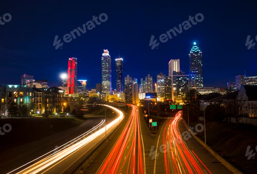 Preview: timelapse of traffic in downtown Atlanta