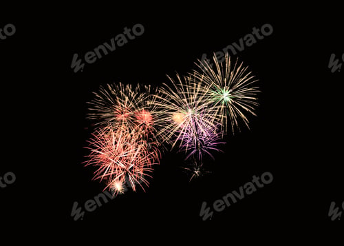 Preview: Colorful fireworks explosion in festive celebration