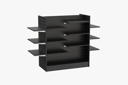 Preview: Black Slatwall Gondola Shelving Unit