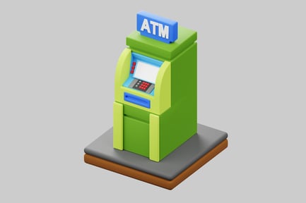 Preview: Cartoon atm banking machine