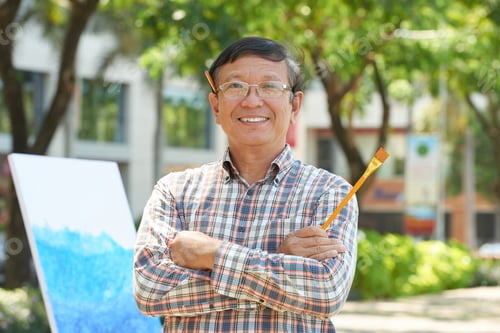 Preview: Portrait Of Happy Asian Artist