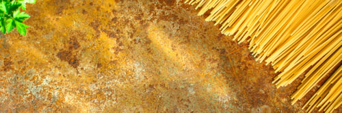 Preview: Pasta Raw, Spaghetti Or Bucatini And Tomato Sauce Ingredients. Food Background. Copy Space