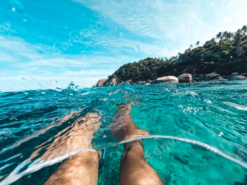 Preview: Snorkeling in the sea on a tropical island