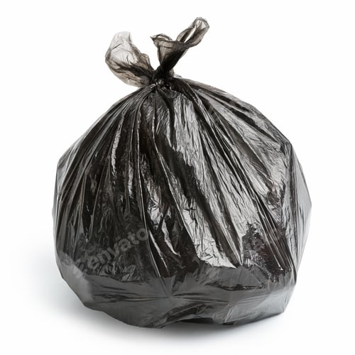 Preview: Garbage bag on white background