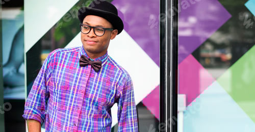 Preview: Man Happiness Smiling Street Urban Scene City Concept