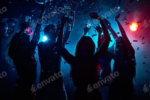 Preview: Nightclub party with confetti