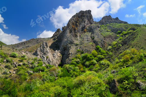 Preview: Rocky cliff in Crimean mountains