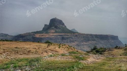 Preview: mountain photograph taken from climbing on another mountian.