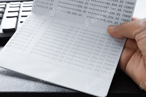 Preview: Bank account book statement balance