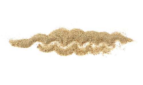 Preview: pile desert sand explosion isolated on white background