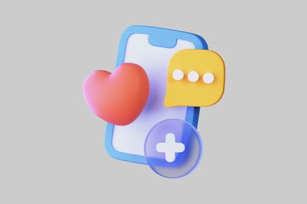 Preview: Smartphone with heart and chat