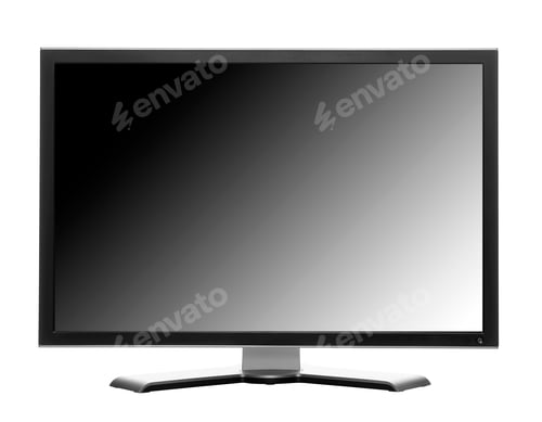 Preview: Computer monitor isolated on white