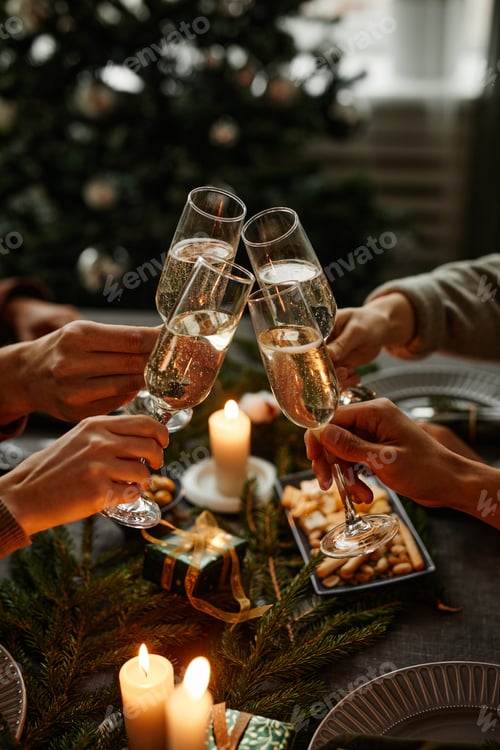 Preview: Clinking Glasses at Christmas Dinner