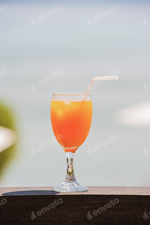 Preview: Tropical Juice Welcome Drink at a Hotel on Gili Trawangan, Gili Isles, Indonesia, Asia