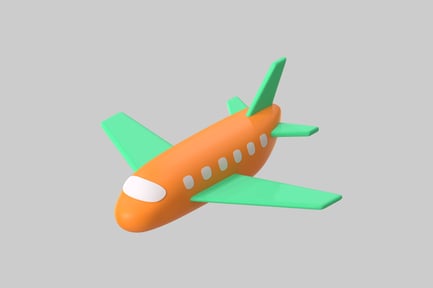Preview: Orange and green airplane toy