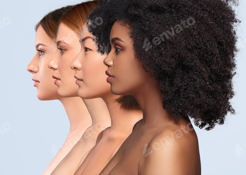 Preview: Beautiful multiracial women with perfect skin