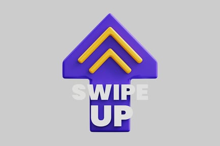 Preview: Swipe up arrow sign